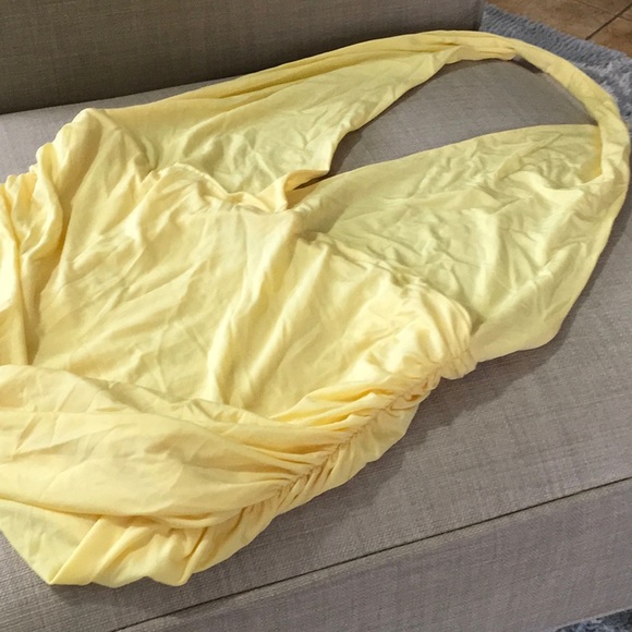 BCBG Maxazria Women's Yellow Fitted Halter Top - Picture 4 of 8